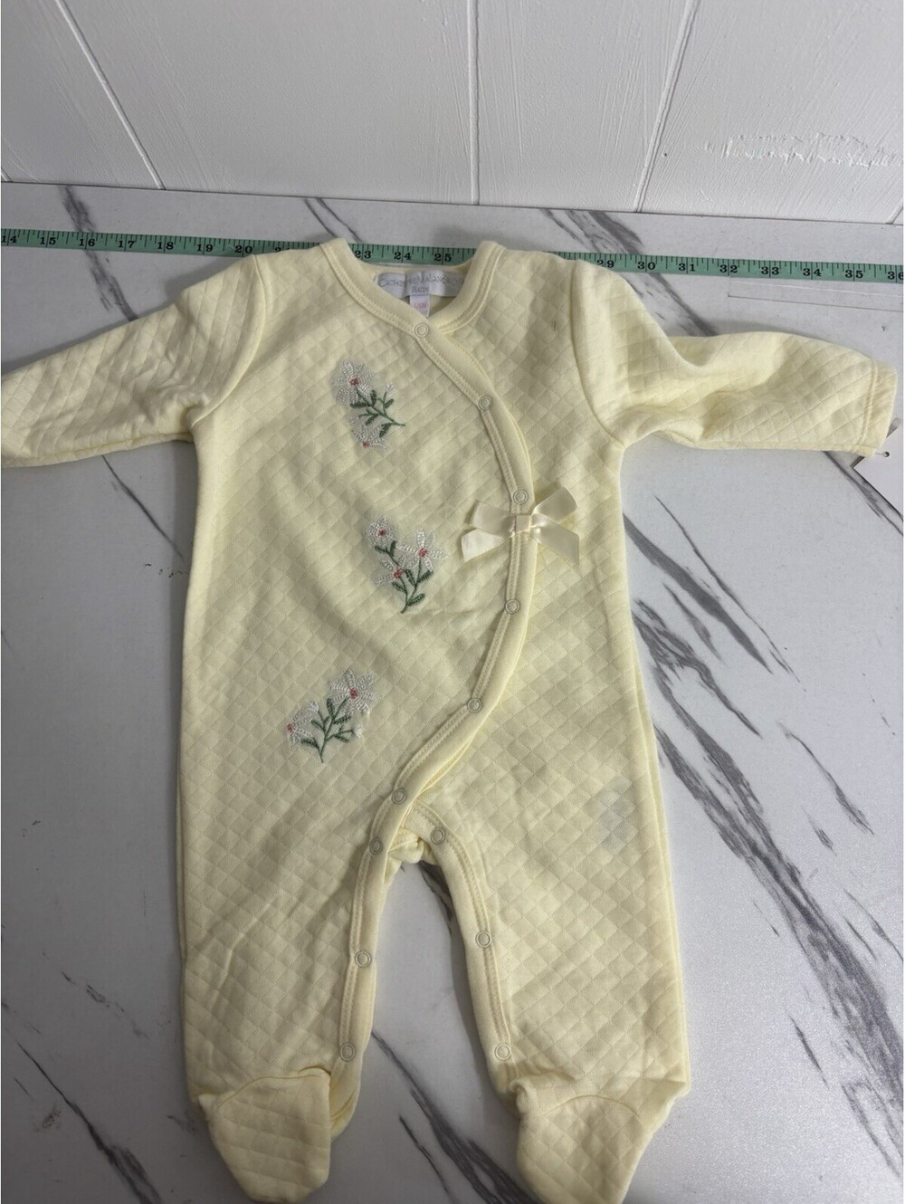 Catherine Malandrino Baby One Piece Girl 3-6 Months Yellow Floral NWT Spring